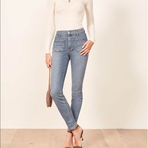 Jeans - High & Skinny With Patch Pockets